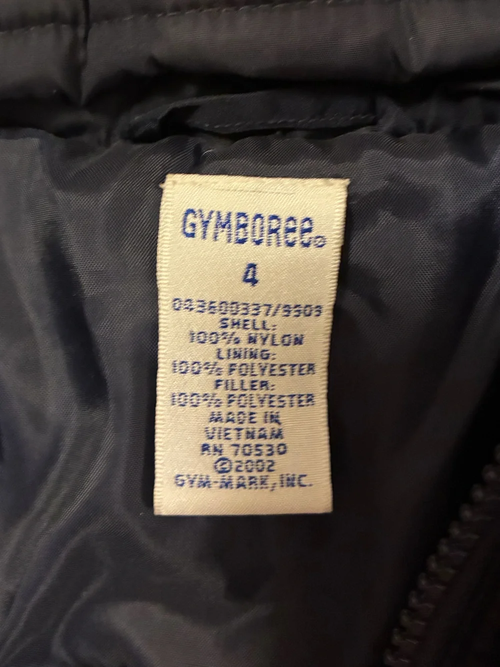 Gymboree Dark Blue Quilted Puffer Jacket with Hood